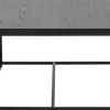 NARANO Soffbord 3-dels rekt svartlackad askfaner/metall 90x90 H42 + 2 st 85x44 H37