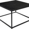 NARANO Soffbord 80x80 H48 svartlackad askfaner/metall