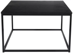 NARANO Soffbord 80x80 H48 svartlackad askfaner/metall