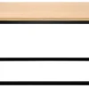 NARANO Soffbord 87x47 H44 vitpigm.lackad ekfaner/svartlackad metall