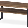 NARVIK Soffbord L120 B60 H52 oljad vildek/svart metall