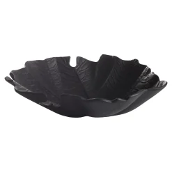 NILAS Fat svart runt 38cm h9cm 100% aluminium