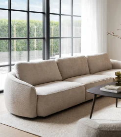 NORRIS soffa 4-sits ljusbeige tyg Anna #2 (k3)