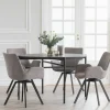 NORWELL Stol karm snurr 360gr tyg beige ben svart metall