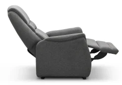 OHIO Reclinerfåtölj XL tyg Austin 19 antracit m lyft, 2 motorer
