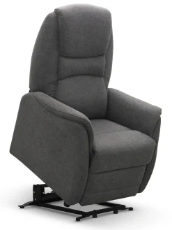 OHIO Reclinerfåtölj XL tyg Austin 19 antracit m lyft, 2 motorer