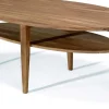 OPTIMAL Soffbord ellips 130x70 H52cm oljad massiv ek