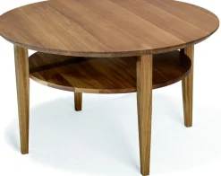 OPTIMAL Soffbord Ø 90 H52cm oljad massiv ek