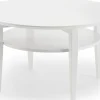 OPTIMAL Soffbord Ø 90 H52cm vitbetsad lackad massiv/fanérad ek