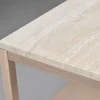 ORWEL Soffbord 140xH60 beige travertin/vitpigmenterad ek