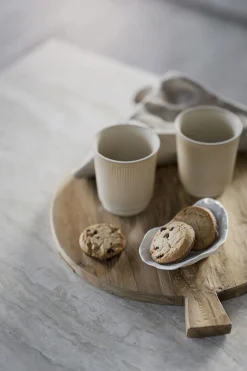 ORWEL Soffbord 140xH60 beige travertin/vitpigmenterad ek