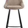 PARTIDA Barstol m ben, tyg Belfast 04 brun/svart metall, SH67cm