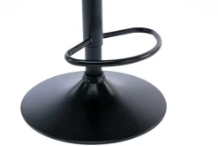 PARTIDA Barstol m trumpetfot & gaslift, tyg Belfast 23 light beige/svart metall, SH63,5-84cm