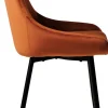 PARTIDA Matstol FAST, tyg Velour terracotta/svart metall
