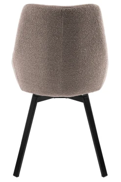 PARTIDA Matstol m snurr, tyg Alpine (bouclé) 01 beige/svart metall