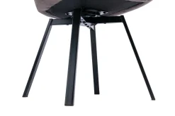PARTIDA Matstol m snurr, tyg Texas (microfiber) brun/svart metall