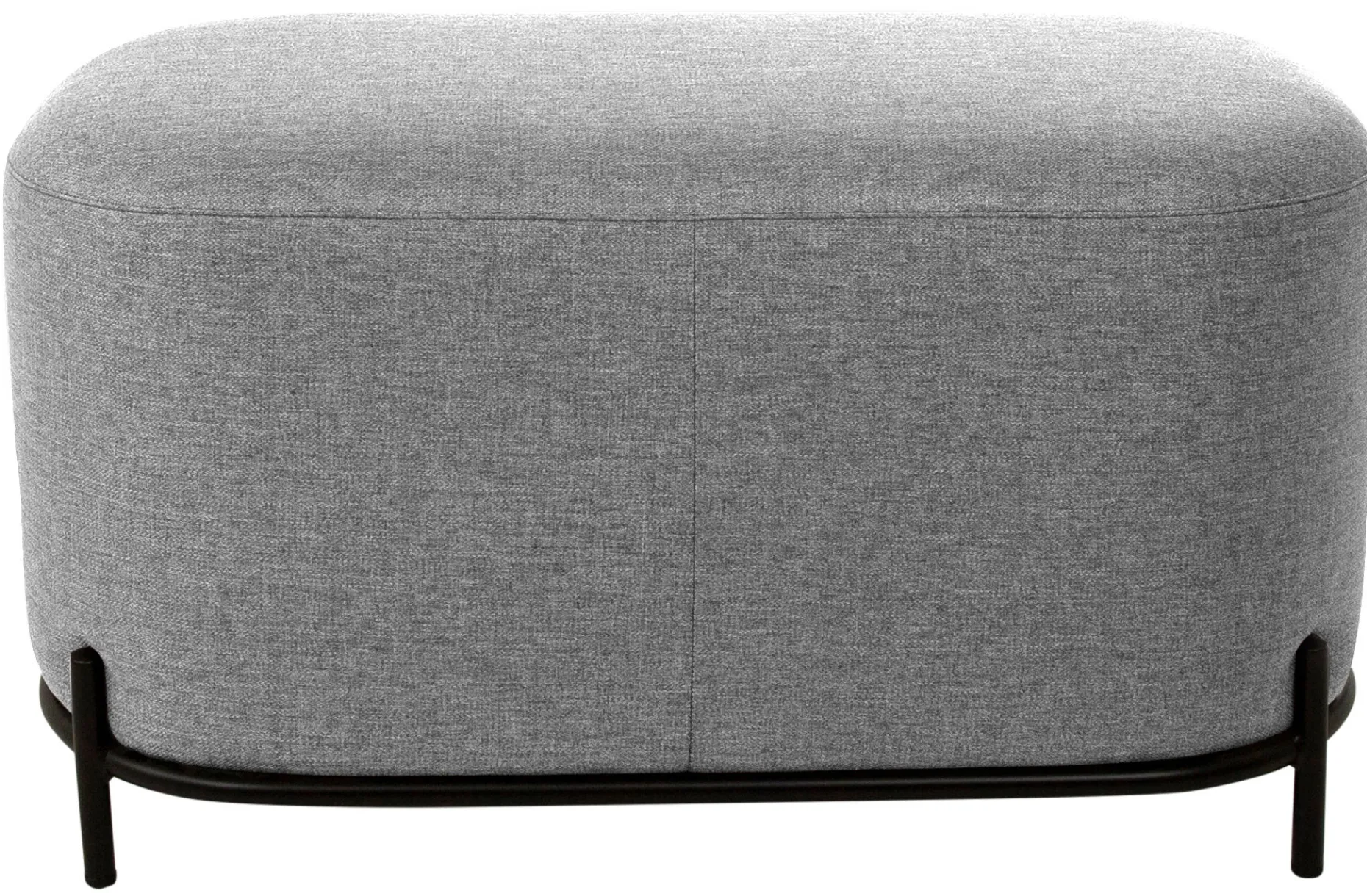 PAZZO Sittpuff tyg grått met ben 40x80cm