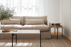 PEYTON soffa 3-sits beige tyg Ursula #282 (k3)