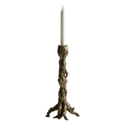 PISTILL Ljusstake silver 15cm h34cm 100% polyresin