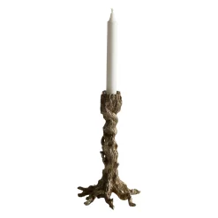 PISTILL Ljusstake silver 15cm h25cm 100% polyresin