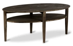PRIMO Soffbord 130x70 höjd 58 Massiv rökoljad ek