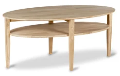 PRIMO Soffbord 130x70 höjd 58 Massiv vitoljad ek