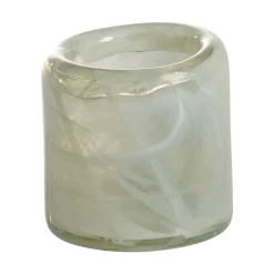 PURO Ljuslykta creme 9x9 h9cm 100% munblåst glas