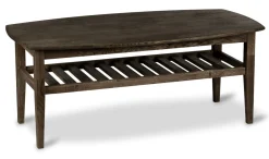 QUARTO Soffbord 130x70x52 Massiv rökoljad ek