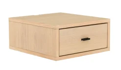 REGGIANO Sängbord vägghängt m låda, vitpigmenterad, lackad ekfaner, wl100