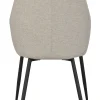REILY karmstol tyg beige tyg svarta metallben
