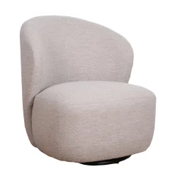 ROSELAWN fåtölj ljusbeige tyg snurr