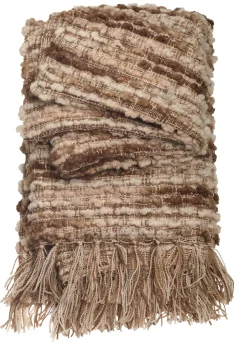 ROXIE Pläd beige 170x130cm 80% polyester/ 20% akryl 30 grader fintvätt