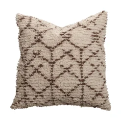 RUNE Kuddfodral creme/brun 50 x 50 cm