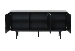 SAGAMORE Sideboard 3-dörr, svartbetsad lackad ekfanér