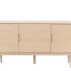 SAGAMORE Sideboard 3-dörr, vitpigmenterad lackad ekfanér
