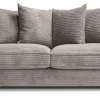 SAVOY (LS) 3-sits soffa 2 plymåer tyg Duo 5 Brown arm=Savoy, wengeben