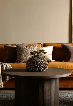 SAVOY 3-sits (TD) 2 plyåmåer, tyg Adore guld 132, wengeben