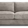 SAVOY (TD) 3-sits soffa 2 plymåer tyg Duo 5 Brown arm=Clementine, wengeben