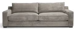 SAVOY (TD) 3-sits soffa 2 plymåer tyg Duo 5 Brown arm=Savoy, wengeben