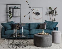 SENSE Sittpuff 35 cm tyg Adore 180 grey