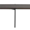 SHELTON Soffbord brunoljad ask L145, B60 H45cm svart metall