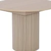 SHIRAZ Matbord Ø105 + 2 ilägg á 40cm, vitpigmenterad lackad ekfanér (WL102)