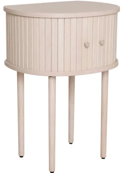 SHIRAZ Sängbord H68 vitpigmenterad lackad ekfanér, wl102
