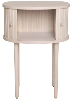 SHIRAZ Sängbord H68 vitpigmenterad lackad ekfanér, wl102