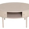 SHIRAZ Soffbord dia 90 vitpigmenterad lackad ekfanér, wl102
