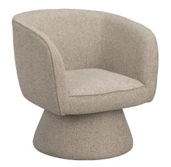 SHOREHAM Fåtölj beige tyg snurr