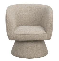 SHOREHAM Fåtölj beige tyg snurr