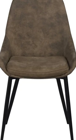 SIERRA stol microfiber mullvad/svarta metall ben
