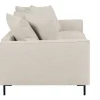 SIMONE 3,5-sits soffa tyg Beatto 1064 cream, svarta metallben