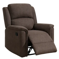 STALLONE Reclinerfåtölj tyg brun, manuell recliner., sitthöjd 48, sittdjup 55, sittbredd 49 cm